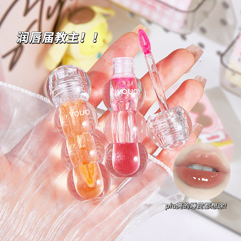 透明水润唇蜜唇釉学生平价好用小红书爆款唇油滋润保湿淡化唇纹