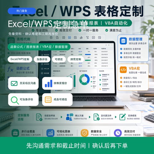 Excel表格代做WPS函数公式图表VBA宏数据处理定制