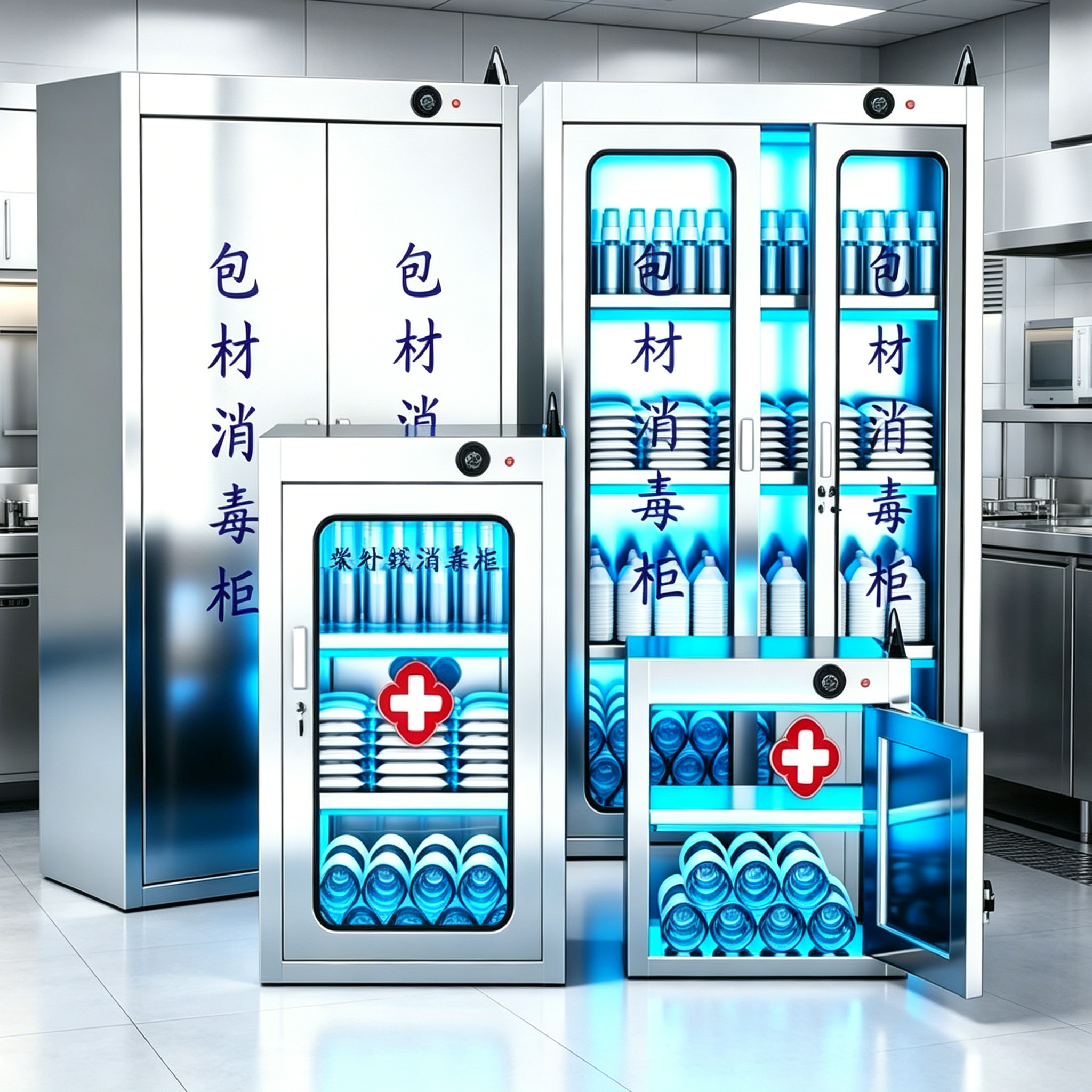 不锈钢紫外线臭氧包材灭菌消毒柜