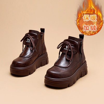 女士内增高短靴2025秋冬季新款
