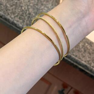 三生三世手镯女仿真黄金高级感小众时尚多圈手环不掉色个性网红