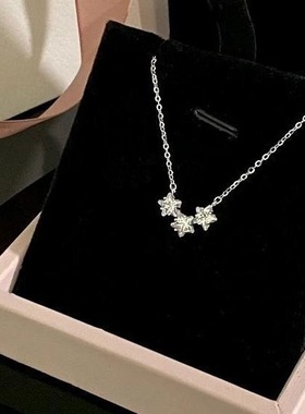 掌心繁星小星星银项链女小众设计镶钻锁骨链精致星芒温柔仙女
