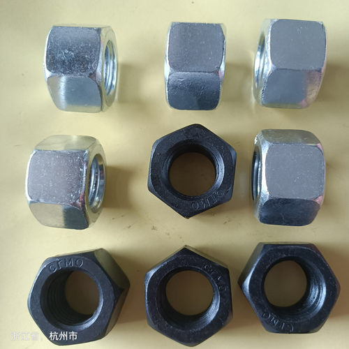 35CrMo高强度GB6175加厚螺母HG/T20634管法兰专用六角螺母蓝白锌