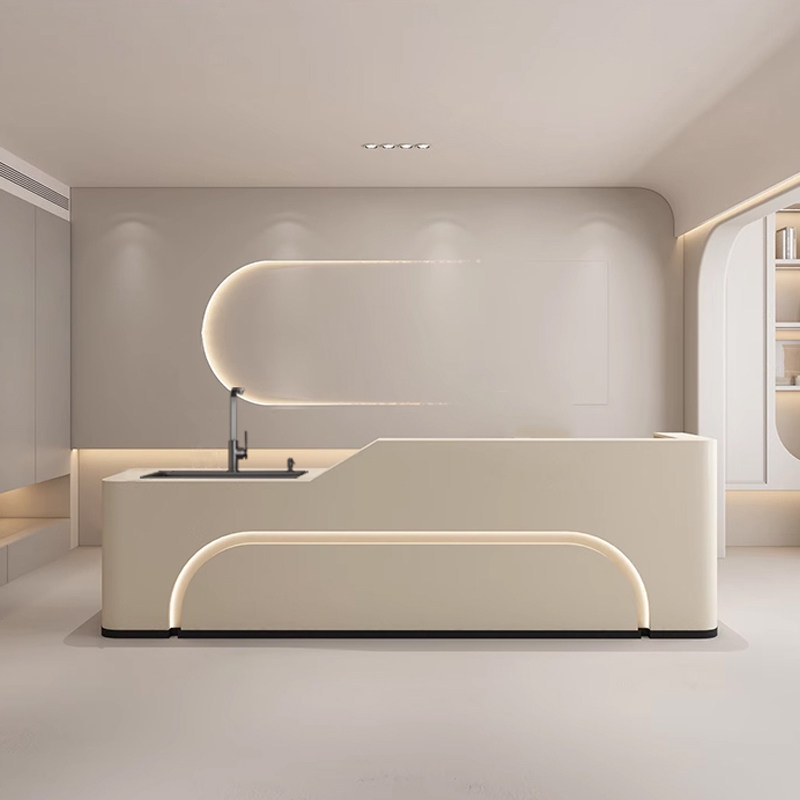 简约办公室茶水间吧台带水池