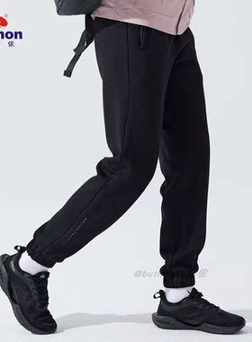 巴特侬黑色针织户外运动长裤秋冬新款女加绒保暖裤亲肤收口裤3816