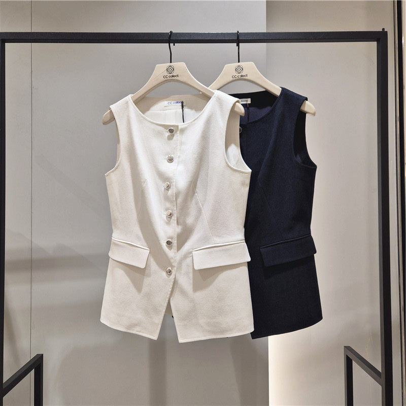 时尚可可 CC COLLECT韩国代购26夏 西服马甲 C262MSB041