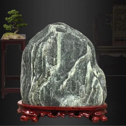 天然风水原石观赏石靠山石室内外补角办公室家居泰山石敢当摆件