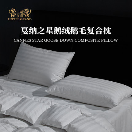 戛纳之星鹅绒鹅毛复合枕（HG）枕头枕芯