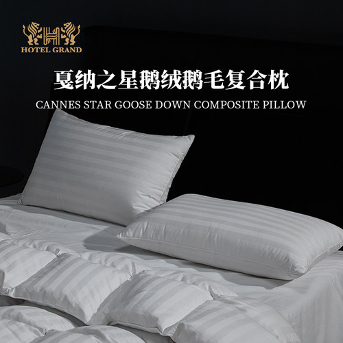 戛纳之星鹅绒鹅毛复合枕