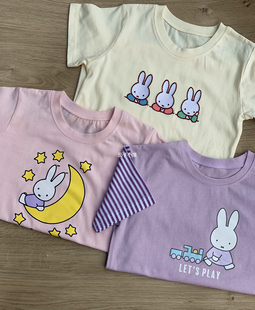 T恤 miffy 可爱 三色 日纯元 儿童卡通印花纯棉短袖 米菲 包邮