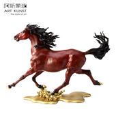 阿斯蒙迪青铜雕塑生肖马摆件高端商务礼品陈金庆原创 鸿运奔腾
