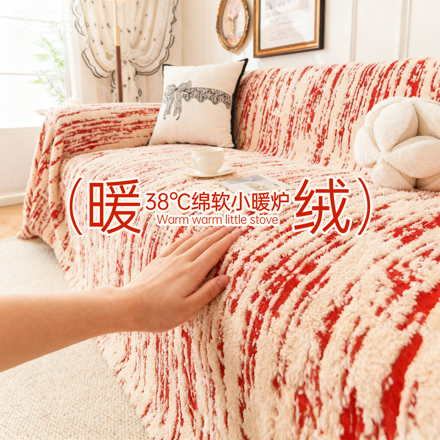 【鸿运当头】喜庆沙发盖布