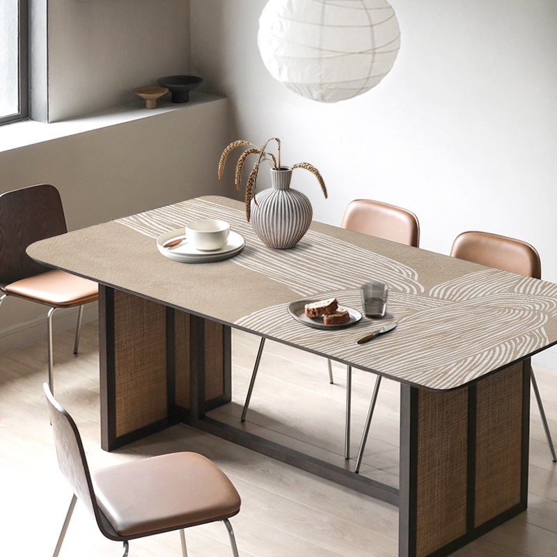 现代简约茶几桌布家用长方形台布防水防油免洗防烫PVC皮革餐桌垫