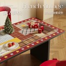 美式 复古餐桌垫隔热垫耐高温圣诞桌布防油防水免洗茶几桌面保护垫