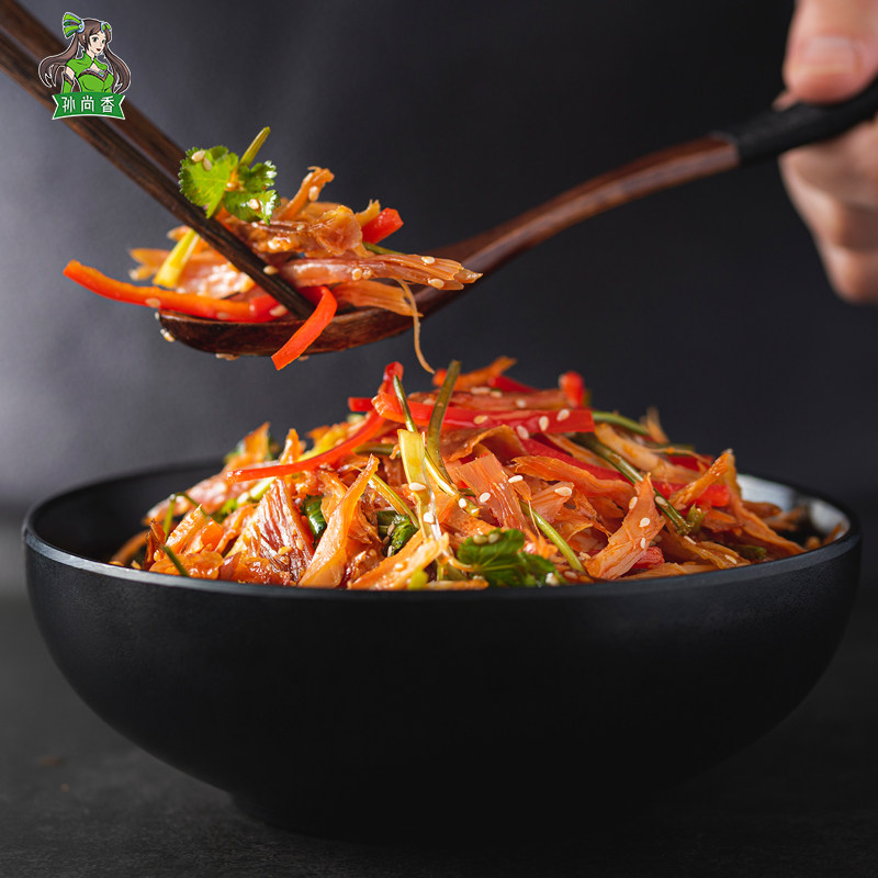 孙尚香手撕鸡凉菜熟食即食香辣小吃凉拌鸡丝下酒预制菜
