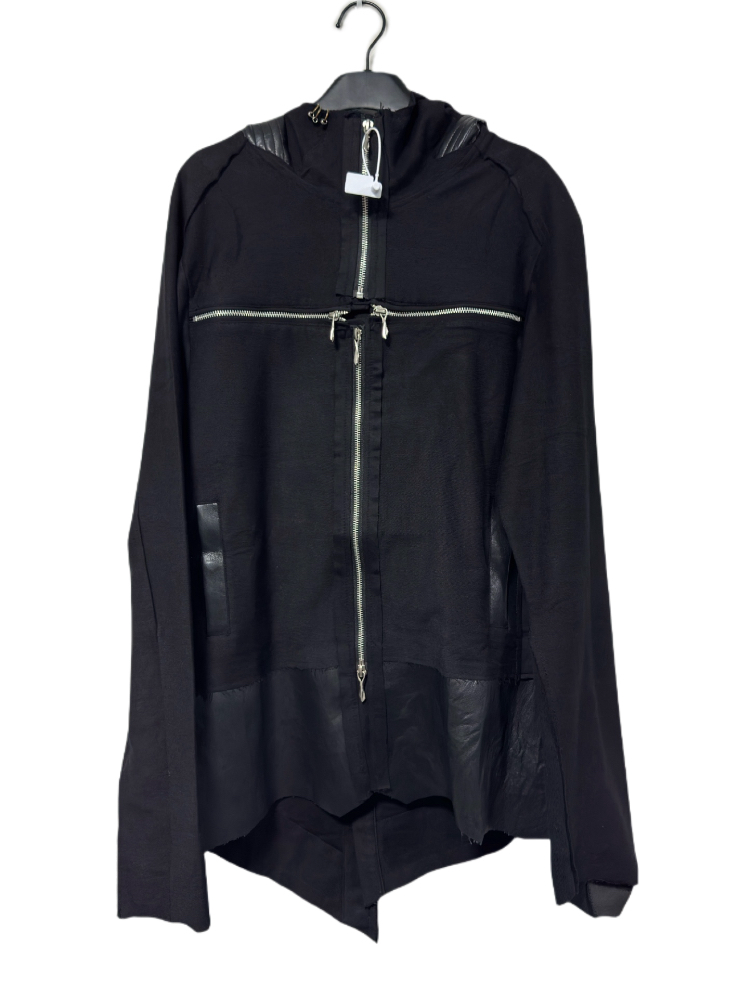 thumbnail for [Spot second delivery] independent 14th style hooded cross zipper hoodie sweatshirt jacket visual system