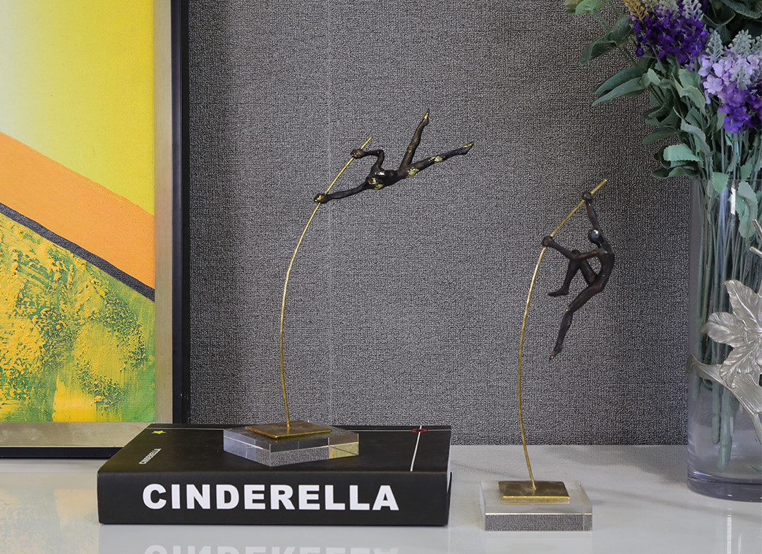 美式抽象人物撑杆跳摆件酒店民宿办公桌电视柜书房样板房软装饰品,家居饰品,桌面摆件,淘宝优惠券,粉丝福利购,淘宝优惠卷