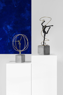 艺术体操舞蹈人物雕塑摆件家居样板房办公室玄关覆古软装饰工艺品