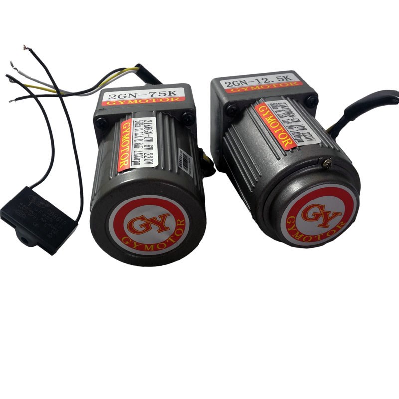 10W立式异步调速单相220V 交流齿轮纯铜电机马达 可逆2RK10GN低速