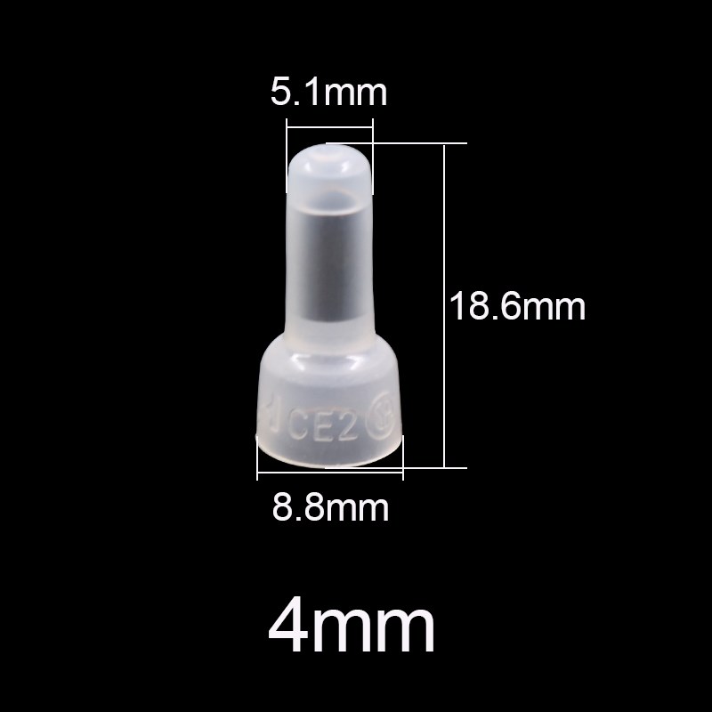 快速电线安全型奶嘴咀接线帽闭y端子尼龙压线帽闭端端子3mm电工冒