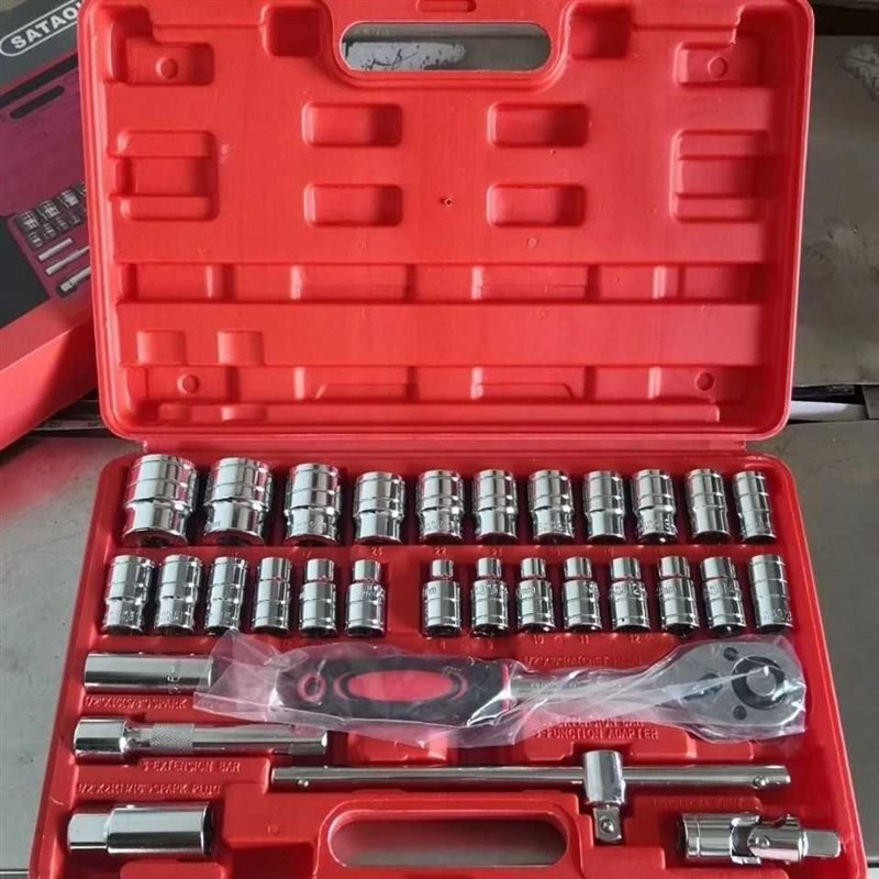 手动套筒扳手32件套筒组套工具8-32mm汽车修理组合套装车载家用