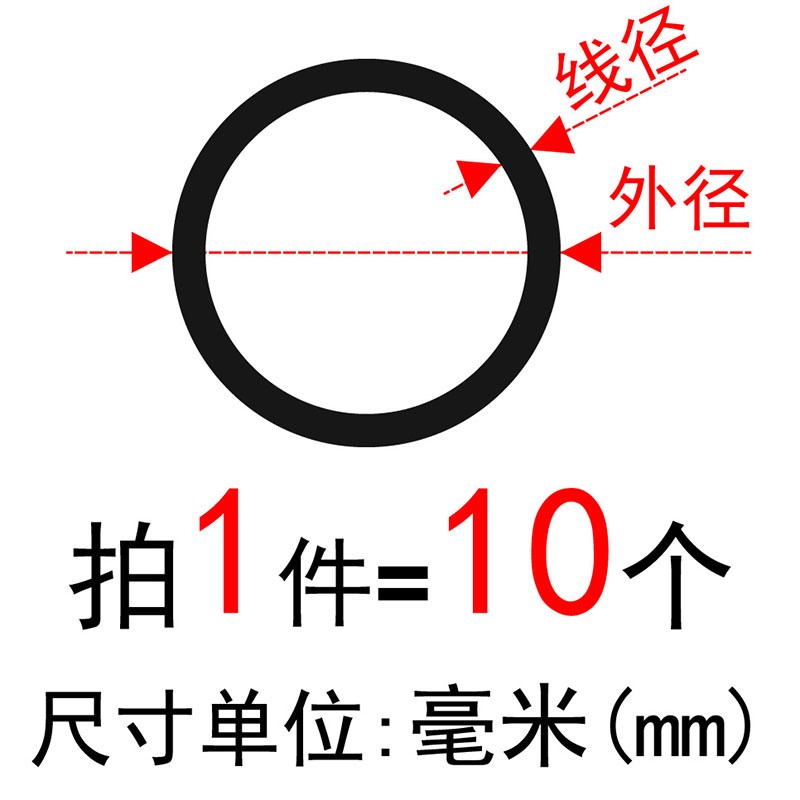 油封液压0型圈密封圈大尺寸耐磨o形200 205 210 215 220 225线径5