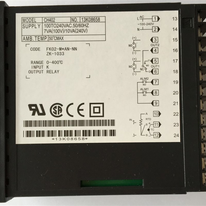 RKC CH402智能PID数显温控仪单双螺杆挤出机电子温度控制器48*96