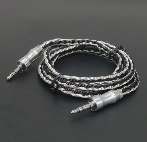 ：十六aux发烧耳机线铜银混编