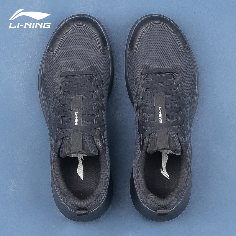 李宁跑步鞋男鞋冬季新款轻羽黑色轻便跑鞋正品软底男运动鞋休闲鞋