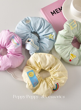 PeppyPeppy韩系奶油泡泡云朵发圈少女甜美发饰头饰发束大肠圈发饰