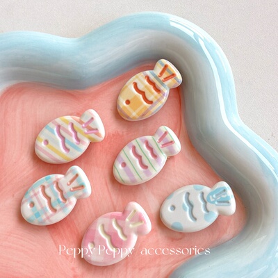 夏日奶油色系小鱼发夹少女心发饰