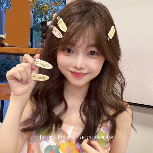 可爱卡通小熊曲面百搭少女心发夹