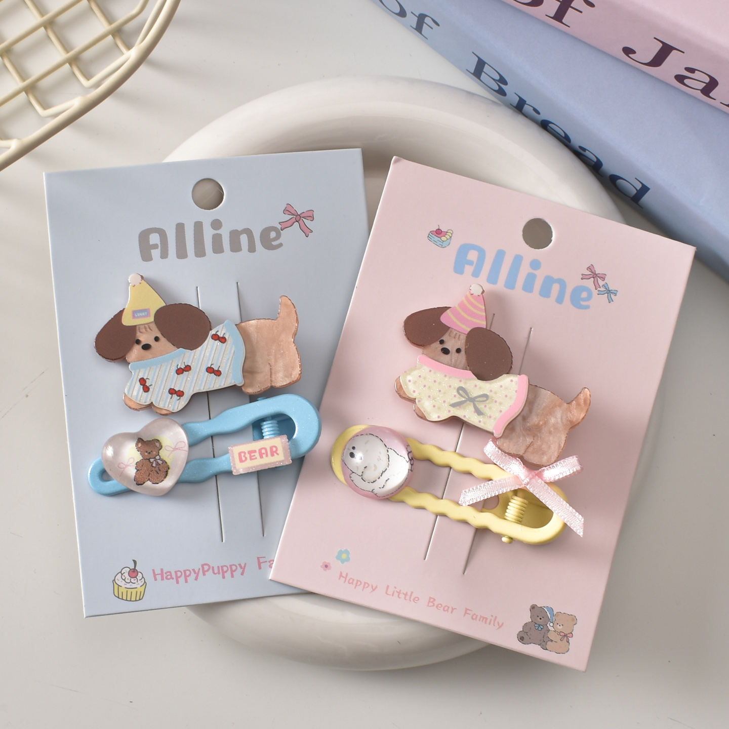 可爱小熊小狗发夹少女心甜美发饰