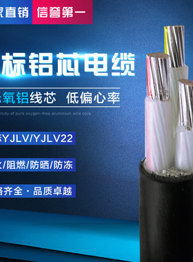 国标铝芯YJLV2 3 4芯10 16 25 35 50平方户外架空抗老化电线电缆
