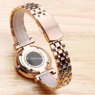 16mm精钢小号适配天梭浪琴聚利时 表带钢带女士细10