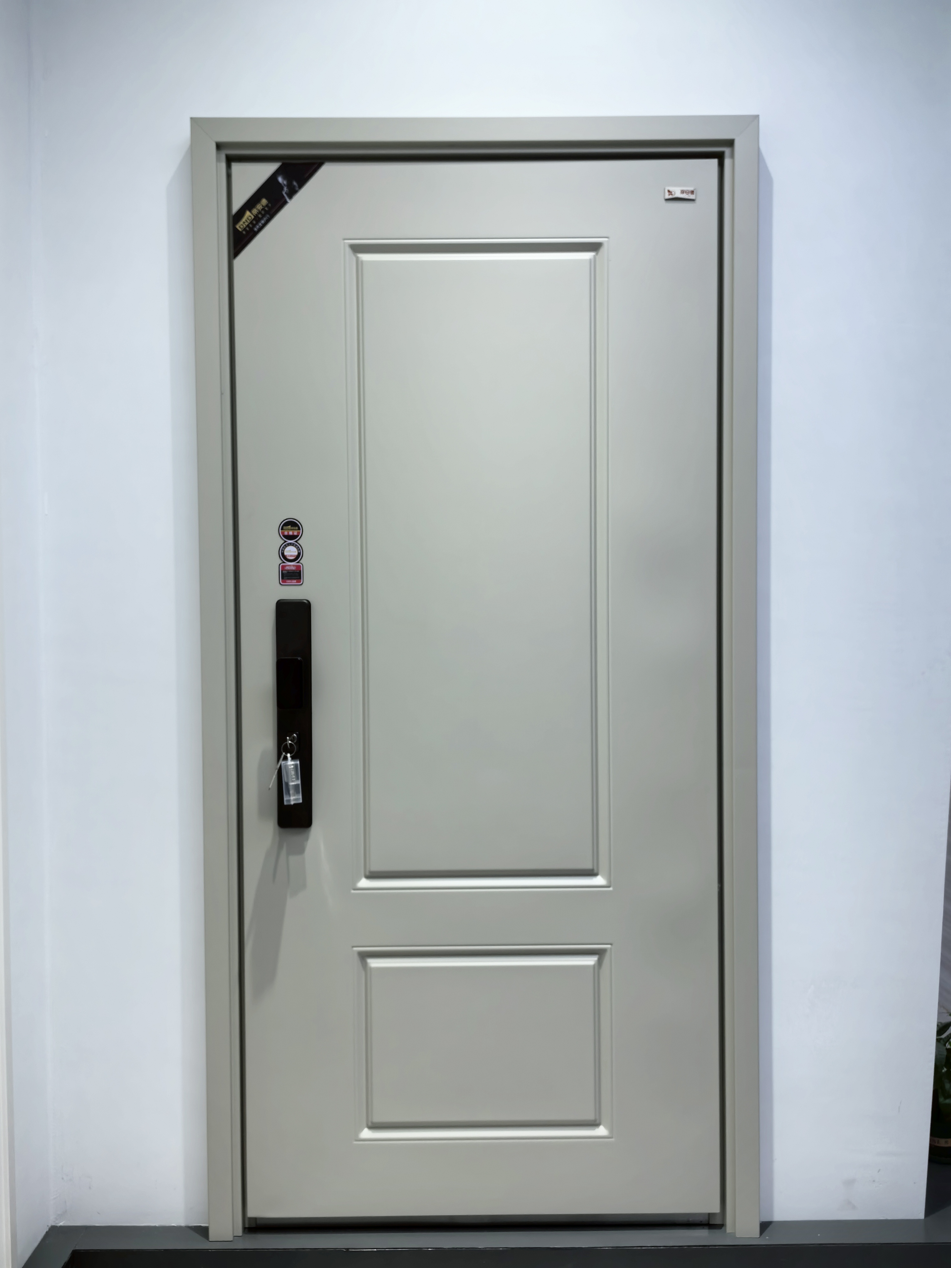 法式入户防盗门奶油风甲级进户门家用别墅大门子母门智能安全门