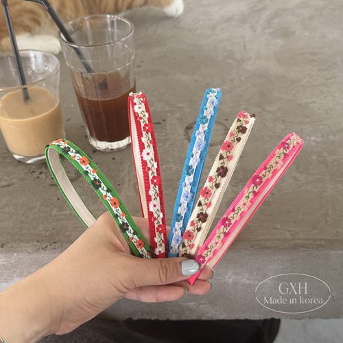 女童pompom春夏布艺甜美碎花发箍