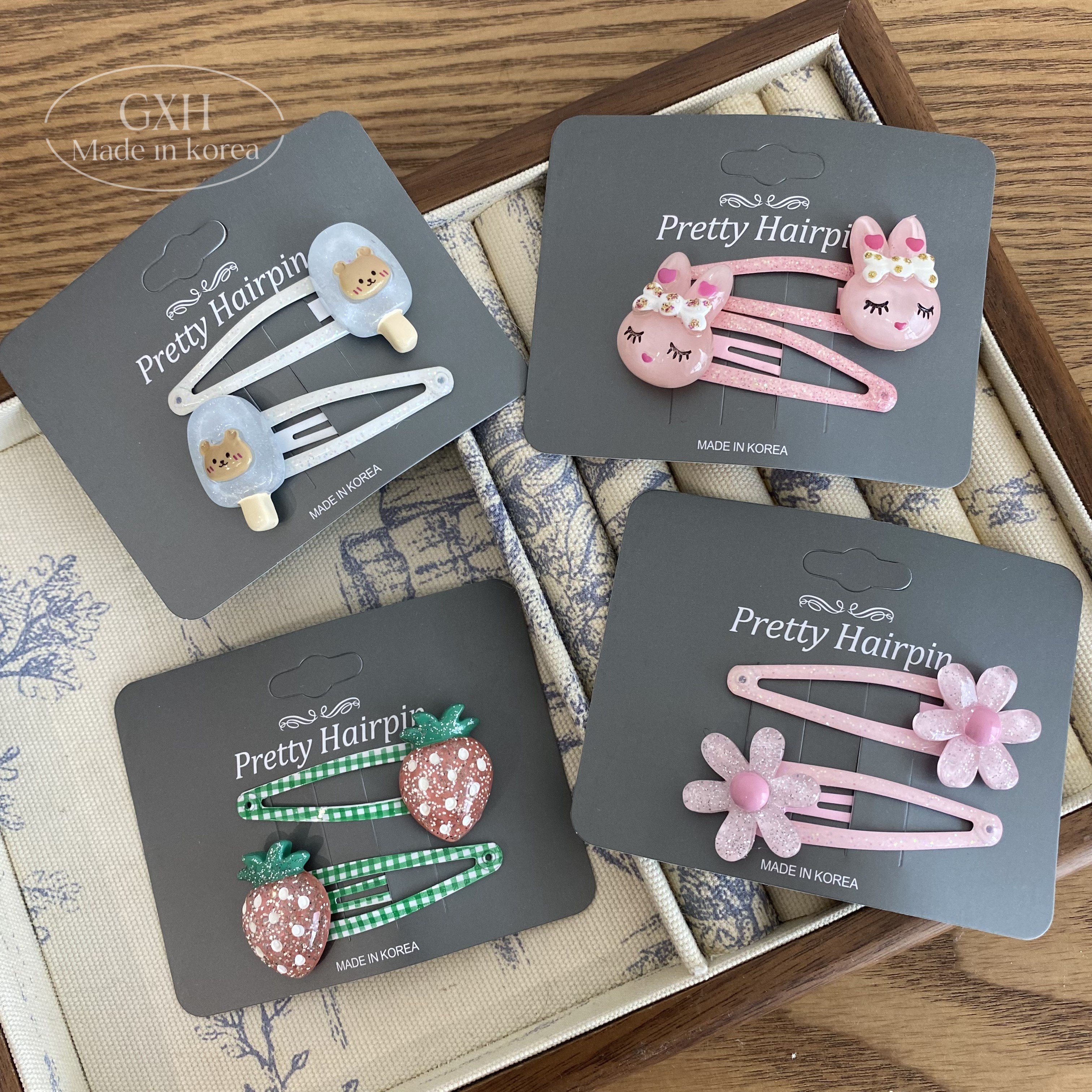 进口幼稚园女童雪糕兔兔对夹