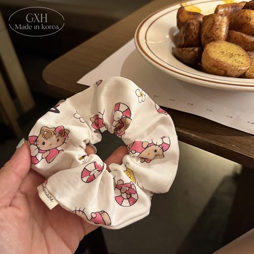 KT猫大肠发圈博主手作款少女发饰