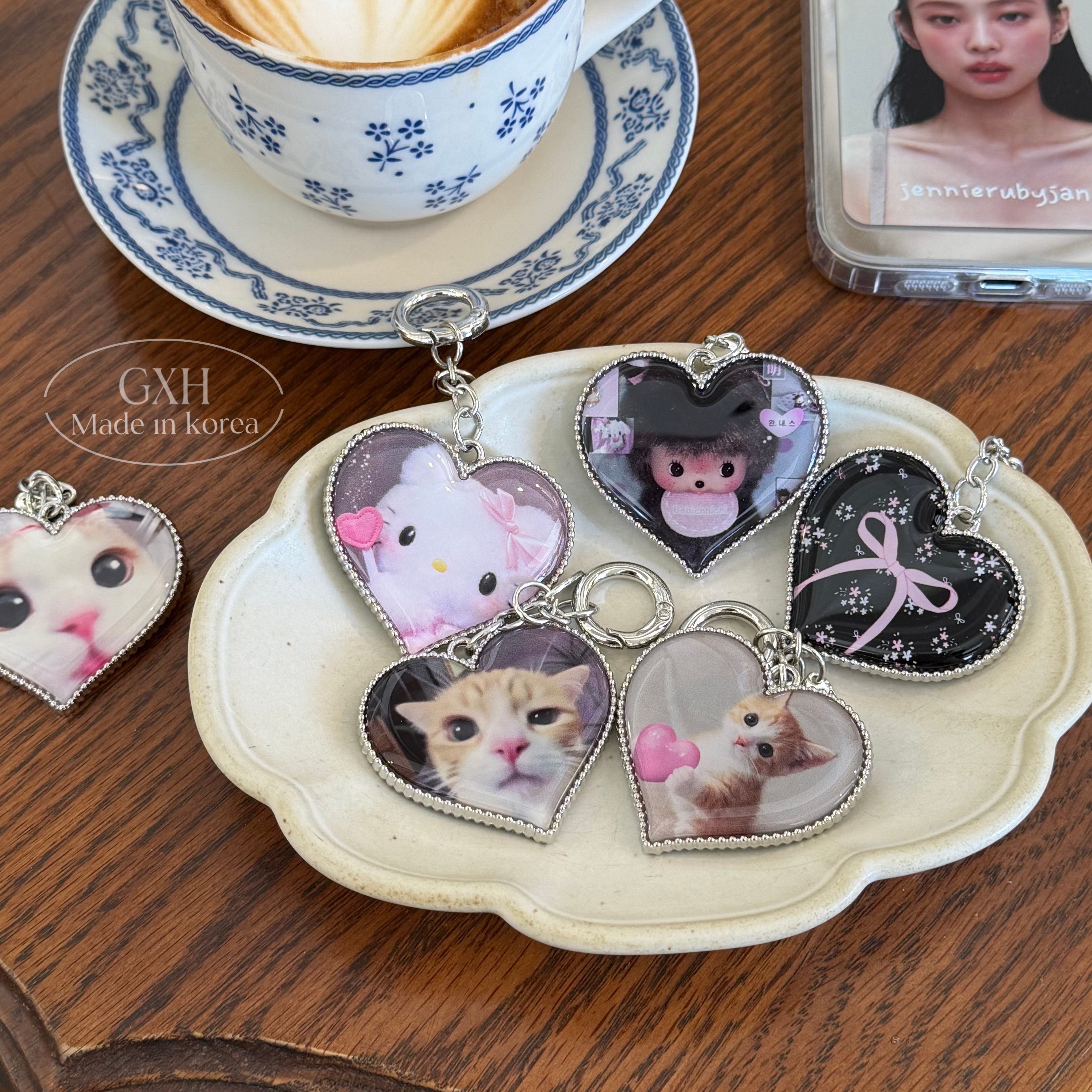 包邮韩国进口kitsch少女金属感猫咪蒙奇奇HelloKitty蝴蝶结钥匙扣