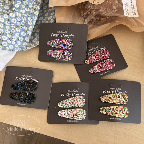 女韩国进口闪闪亮片bb夹