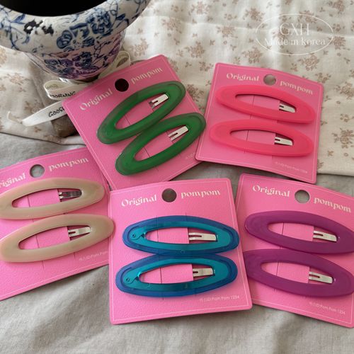 彩色果冻椭圆掰掰夹百搭几何对夹