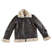 皮夹克飞行服外套皮草皮毛一体美式 肖特Schott NYC男士 皮衣B3