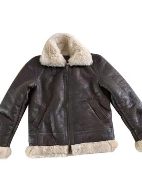 肖特Schott NYC男士皮夹克飞行服外套皮草皮毛一体美式皮衣B3