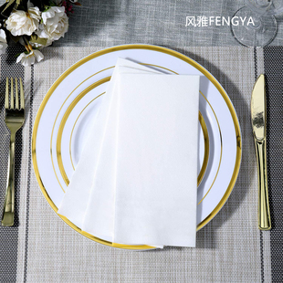 风雅高端无尘餐巾纸订制4330cm家用口布餐垫定制原木酒店高档纸巾