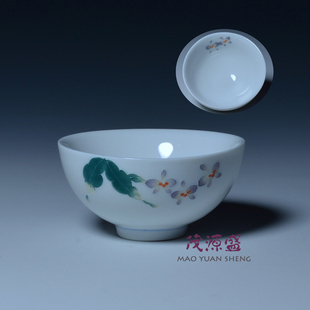 台湾陈彩瑾手工陶瓷线塑 柿子蝴蝶手绘太平口茶杯品茗杯彩瓷 多款