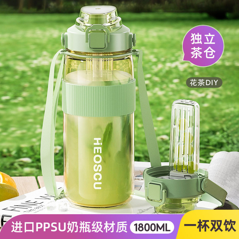 PPSU大容量水杯女儿童学生运动水壶耐高温夏孕妇吸管杯子2022新款