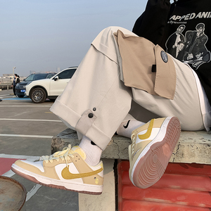 痞帅机能工装裤男直筒宽松裤高街ins潮牌春季阔腿裤K018-P40图片