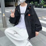 日系机能工装夹克男大码宽松2023年炸街韩版潮牌秋季JK09066-P45，男装夹克，星座308B-1
