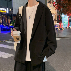 炸街小西装外套男高宽松休闲潮ins春秋港风痞帅西服XZ01380-P58图片